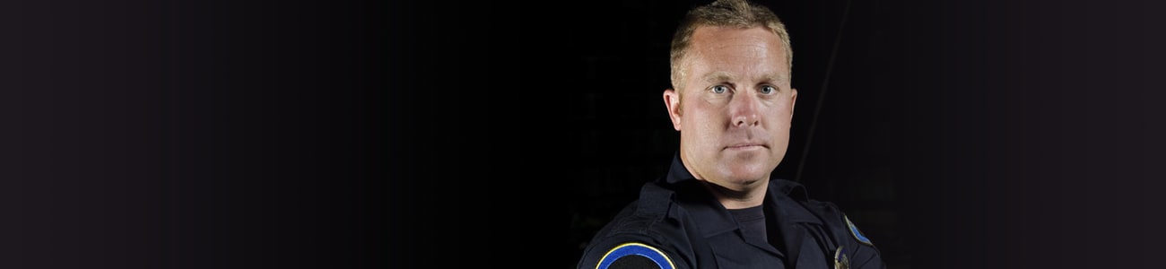 Banner picture of a police officer